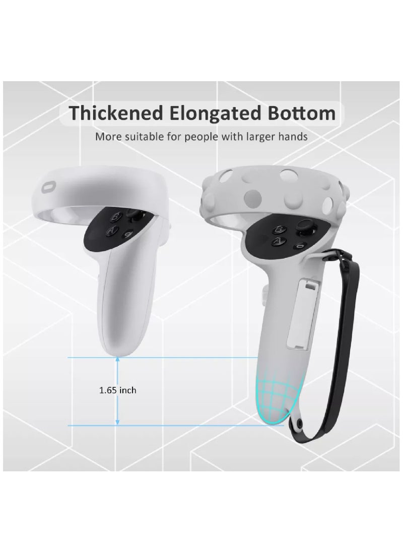 YONK Controller Grips Cover Accessories Compatible With Quest 2 With Battery Opening Protector With Knuckle Straps  - Image 2