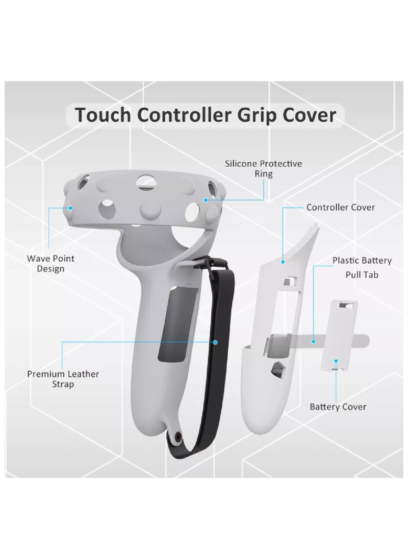 YONK Controller Grips Cover Accessories Compatible With Quest 2 With Battery Opening Protector With Knuckle Straps  - Image 5