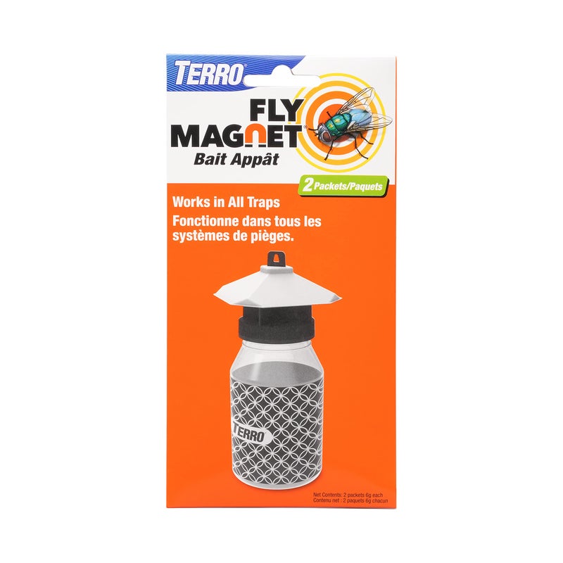 TERRO Fly Magnet Replacement Bait for T380-20 Fly Magnet Trap Attractants - Attract and Trap Flies - Bait for House, Barn, and Bottle Flies - T382, Includes 10 Packs (20 Total) Baits - Image 2