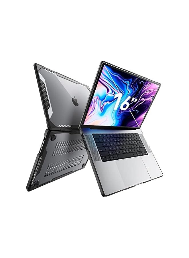 PROMASS [Unicorn Beetle Series] Case Designed For MacBook Pro 16 Inch (2021 Release) A2485 M1 Pro / M1 Max, Slim Rubberized TPU Bumper Cover for MacBook Pro 16" with Touch ID - Black - Image 1