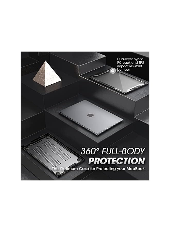 PROMASS [Unicorn Beetle Series] Case Designed For MacBook Pro 16 Inch (2021 Release) A2485 M1 Pro / M1 Max, Slim Rubberized TPU Bumper Cover for MacBook Pro 16" with Touch ID - Black - Image 4