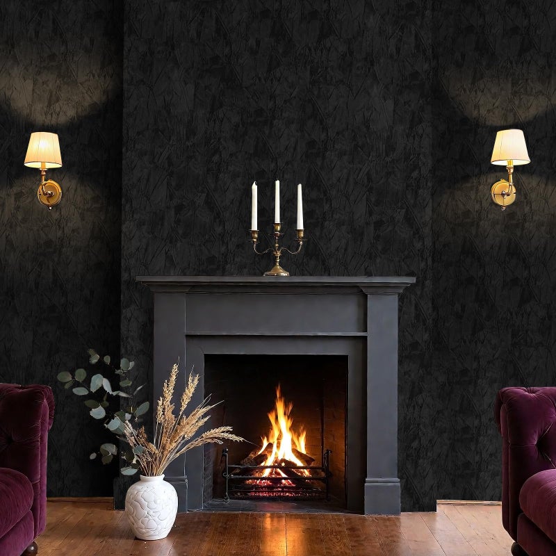 HelloWall Self Adhesive Velvet Wallpaper Black Soft Velvet Fabric Wallpaper 17.7"x80" Wrinkled Textured Felt Fabric Wall Paper Peel and Stick Black Flocking Liner Paper for Drawer Jewelry Removable - Image 5