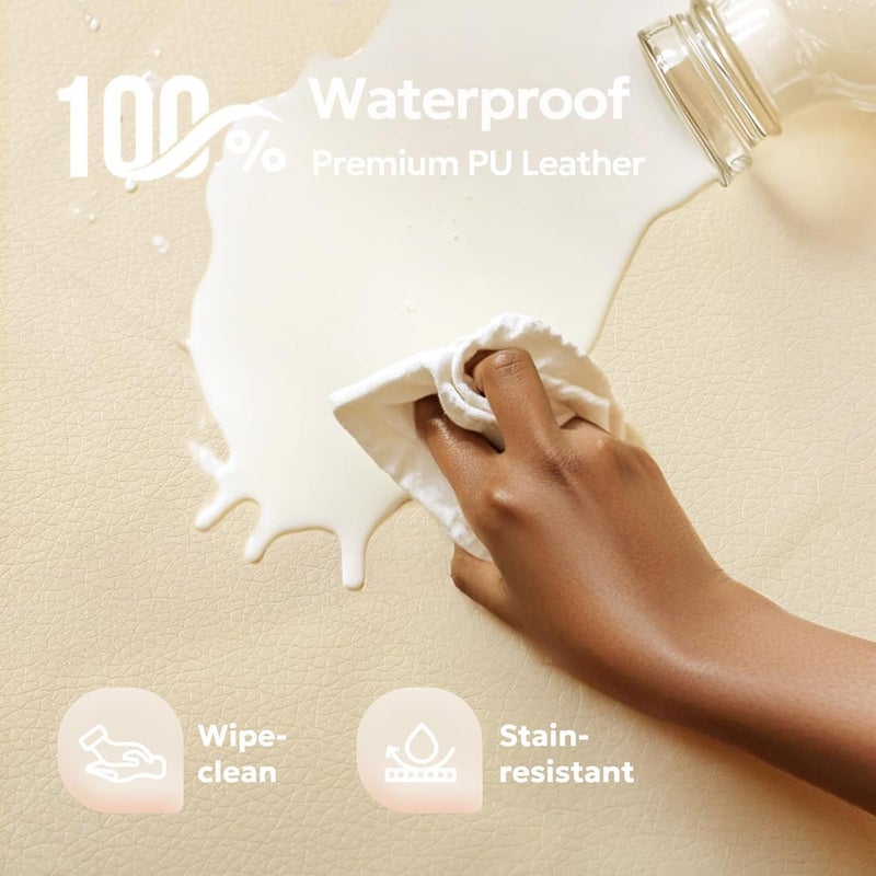 Baby Foam Mat - Thick Soft Non-Toxic Vegan Leather Play Mat, Waterproof, 120x120CM - Image 3
