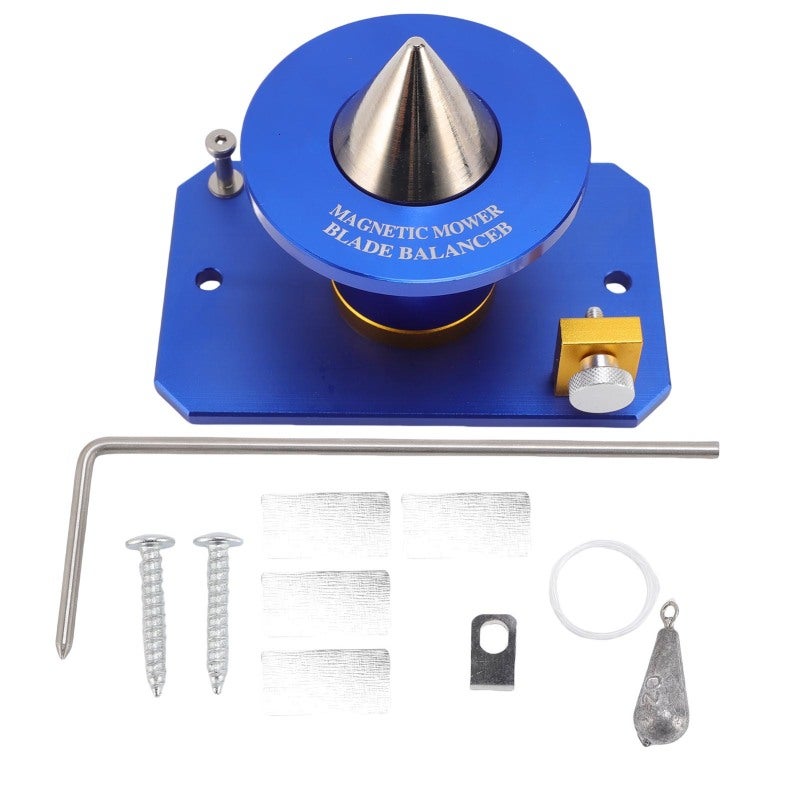 Magnetic Blade Balancer: 8 N52 Magnets High Grade Aluminum Alloy - Heavy Duty Precision Balancer for Lawn Mower Maintenance - Image 1