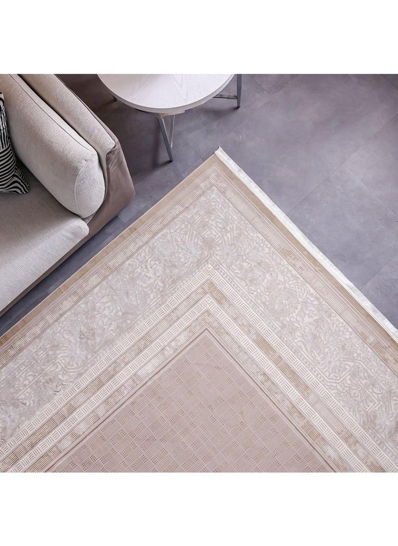 DANUBE HOME Pearl Artsilk Rug  Polyester Area Rug Floor Covering L300xW200cm-Gold Multi  - Image 1