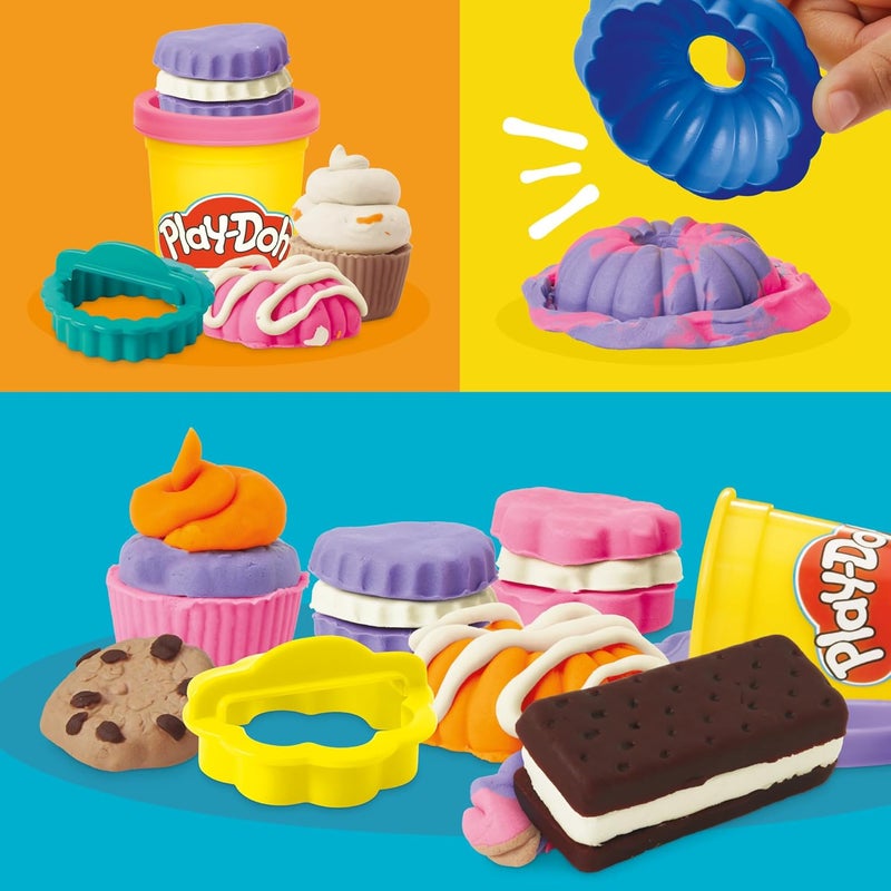Play-Doh مجموعة اللعب الصغيرة لمخبز بلاي دو، ألعاب مطبخ، فنون وحرف للأطفال 3 سنوات فما فوق - Image 4