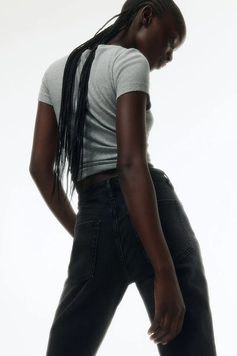 H&M Slim Straight High Ankle Jeans