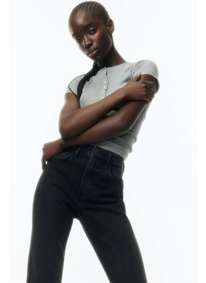 اتش اند ام Slim Straight High Ankle Jeans