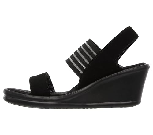 Skechers Cali Women's Rumblers-Sci-Fi Wedge Sandal, Black, 10 M US - Image 2