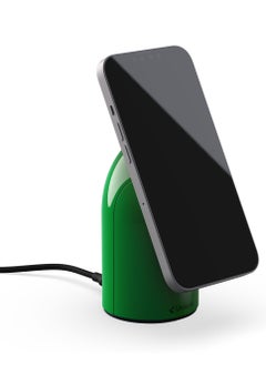 Unisynk UNISYNK MAGNETIC WIRELESS DESK CHARGER QI2? 15W Fast Charging, Rotatable Display, Qi2 & MagSafe Compatible, Includes EU/UK/US Adapters & 2m USB-C Cable- Green  - Image 2