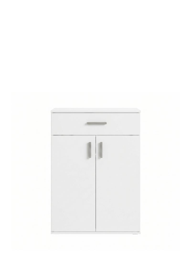 Furniture Store Modern shoe rack/shoe cabinet with a wide drawer and 5 shelves, MDF, in white, high-quality finish, from Furniture Store. - Image 2