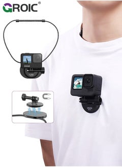 Magnetic Chest Mount Holder for Gopro, Action Camera Quick Release POV Vlog Accessories I 45N Strong Suction Phone Carrying Bag Gopro Hero 11 10 9 8 DJI insta360