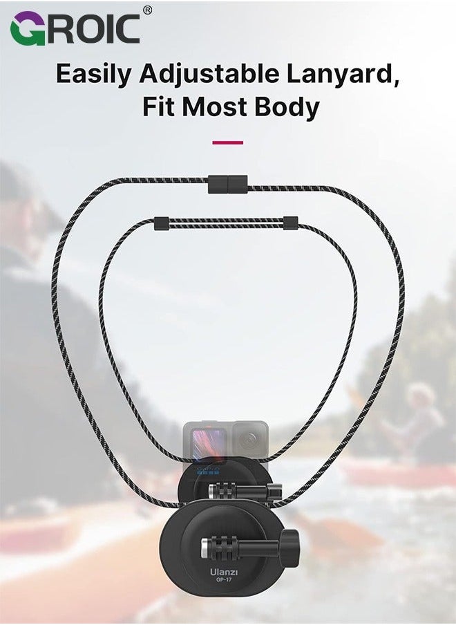 GROIC - Magnetic Chest Mount Holder for Gopro, Action Camera Quick Release POV Vlog Accessories I 45N Strong Suction Phone Carrying Bag Gopro Hero 11 10 9 8 DJI insta360 - Image 1