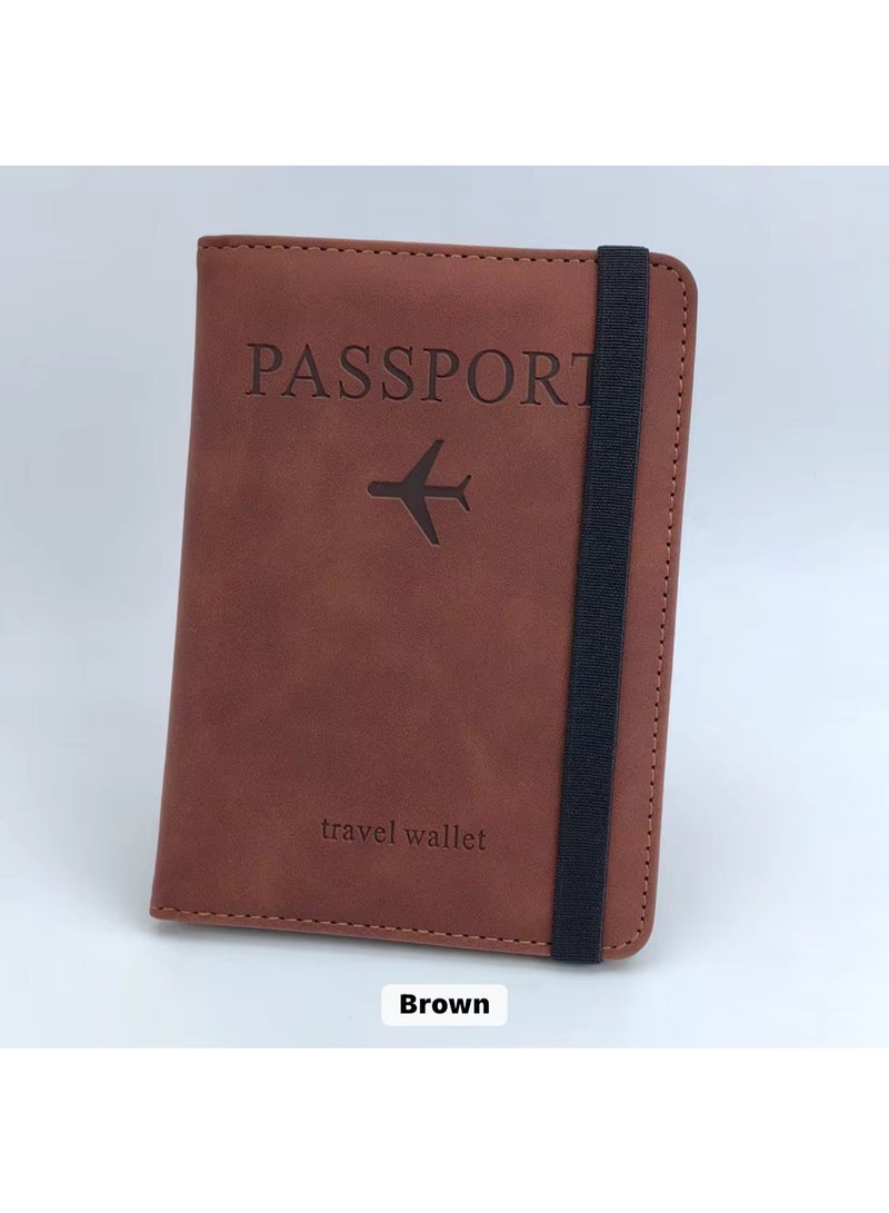 Reebux Passport Holder for Travel Essentials, Passport Wallet Cover Case for Travel Must Haves Accessories, Passport Book Holders for Women and Men Brown - Image 4