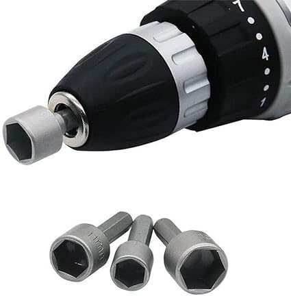SHB 9pcs 1/4"" Hex Shank Power Nut Driver Drill Bit Socket Wrench Screw 5-13mm Magnetic Nut Driver Set - Image 4