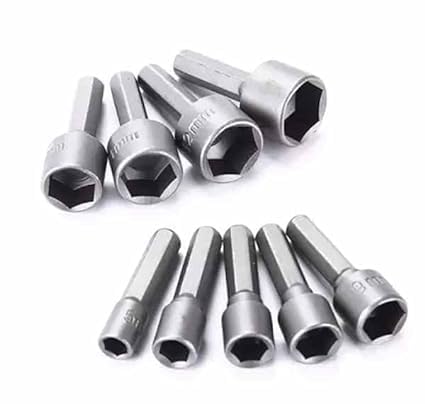 SHB 9pcs 1/4"" Hex Shank Power Nut Driver Drill Bit Socket Wrench Screw 5-13mm Magnetic Nut Driver Set - Image 5