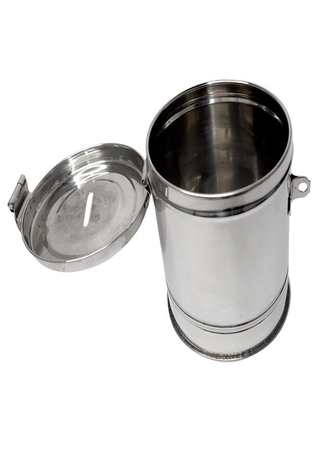 Fully Stainless Steel Coin Bank/Piggy/Money Bank for Kids and Adults with Pressing Lock (Silver) - Image 3