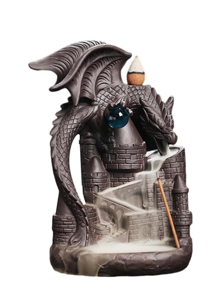 Incense Burner, Dragon Wing Incense Burner with Reflux, Waterfall Incense Holder, Creative Smoke Cone Incense Design, Decoration for Home Office, Yoga, Temple - Image 1