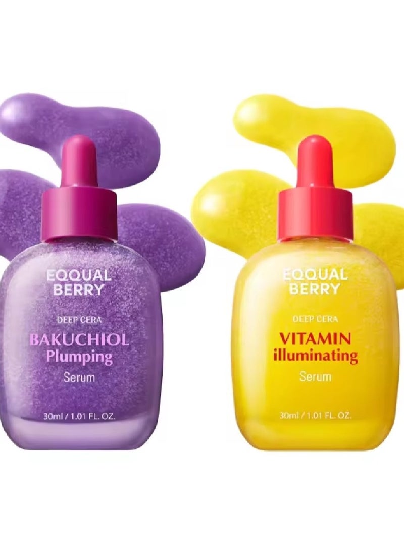 eqqualberry [100% Original] EQQUALBERRY Bakuchiol Plumping Serum 30ml / Vitamin Illuminating Serum 30ml