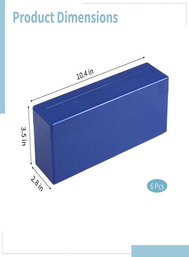 Anjetan 6 Pcs Coin Slab Storage Box, 20 Slots Graded Coin Storage Case, Blue Plastic Coin Slab Holder Organizer, Stackable Coin Collector Box for Collectors, Home, Office, Bank Supplies, 10.4 x 2.8 x 3.5 in - Image 4