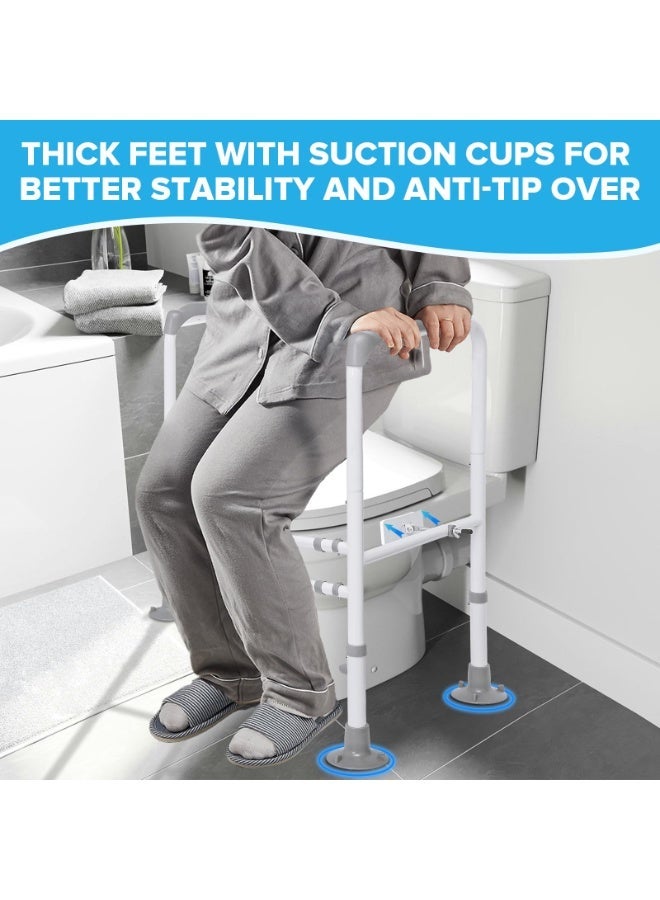 DOUGEI Toilet Safety Rails, Adjustable Toilet Safety Frame, Toilet Safety Rails for Seniors, Toilet Handles for Elderly and Disabled, Toilet Rails for Seniors, Toilet Rails,Elderly Assistance products. - Image 4