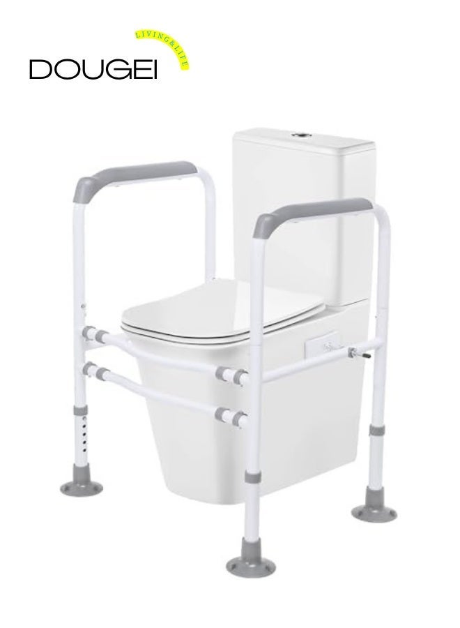 DOUGEI Toilet Safety Rails, Adjustable Toilet Safety Frame, Toilet Safety Rails for Seniors, Toilet Handles for Elderly and Disabled, Toilet Rails for Seniors, Toilet Rails,Elderly Assistance products. - Image 1