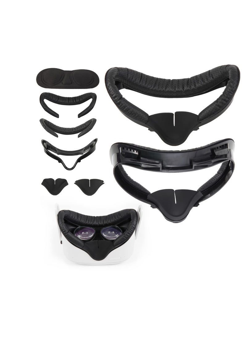 KASTWAVE - Comfortable and Stretchy VR Facial Vent Soft Interface Bracket with Anti-Leakage Light PU Leather Foam Face Replacement Pads Custom Comfort 6-in-1 Accessories for Oculus Quest 2 - Image 1