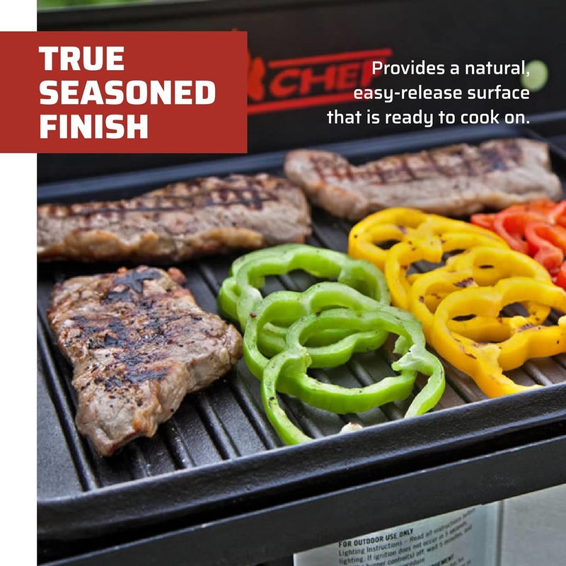 Camp Chef Reversible Pre-Seasoned Cast Iron Griddle, Cooking Surface 14 in. x 16, Black - Image 4