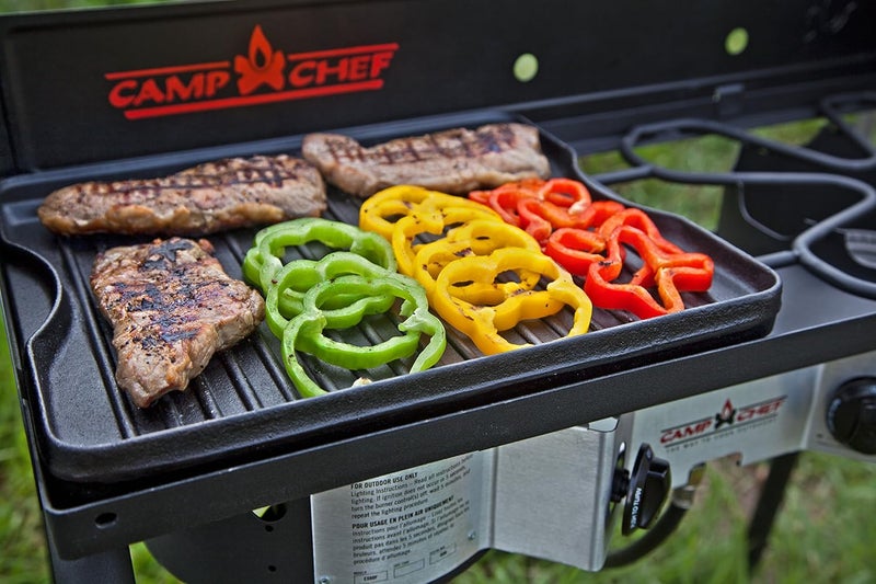 Camp Chef Reversible Pre-Seasoned Cast Iron Griddle, Cooking Surface 14 in. x 16, Black - Image 2