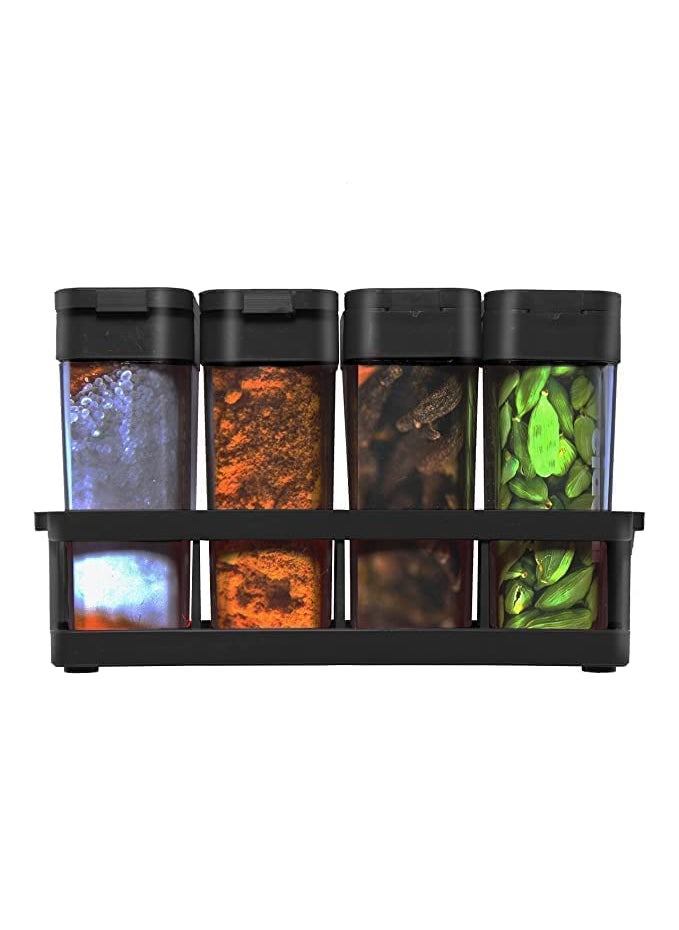 AATMNIVEDI Aatmnivedi Seasoning Box Kitchen Transparent Spice Jar Box Case Set Storage Container Condiment Jars Dispenser for Salt Sugar Cruet with Cover Multi Color  - Image 1