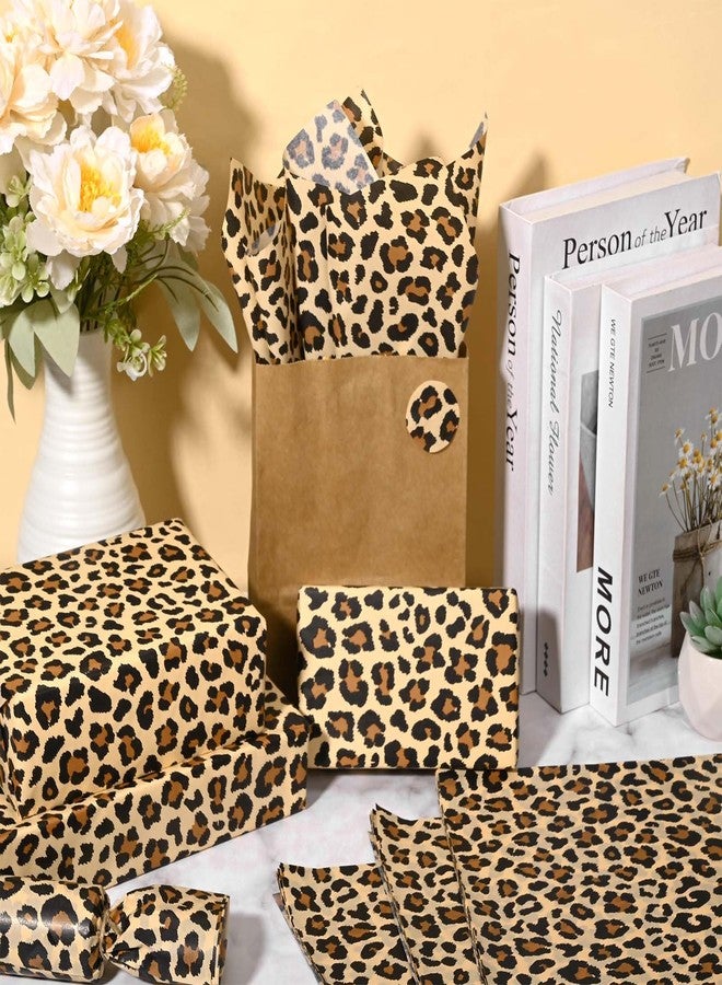 Bolsome 60 Sheets Leopard Tissue Paper for Gift Wrapping Animal Print Tissue Paper for Gift Bags for Jungle Safari Party Baby Shower Packaging DIY Crafts, 20 × 14 Inches (Leopard) - Image 4