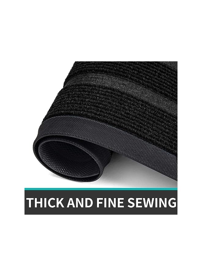 The Bros حصيرة باب أمامي، حصيرة ترحيبية غير قابلة للانزلاق، حصيرة مطاطية ماصة منخفضة الارتفاع، حصائر داخلية وخارجية مقاومة للماء، حصيرة أرضية سهلة التنظيف لمدخل المنزل (45 * 75 سم) (ب، رمادي) - Image 2