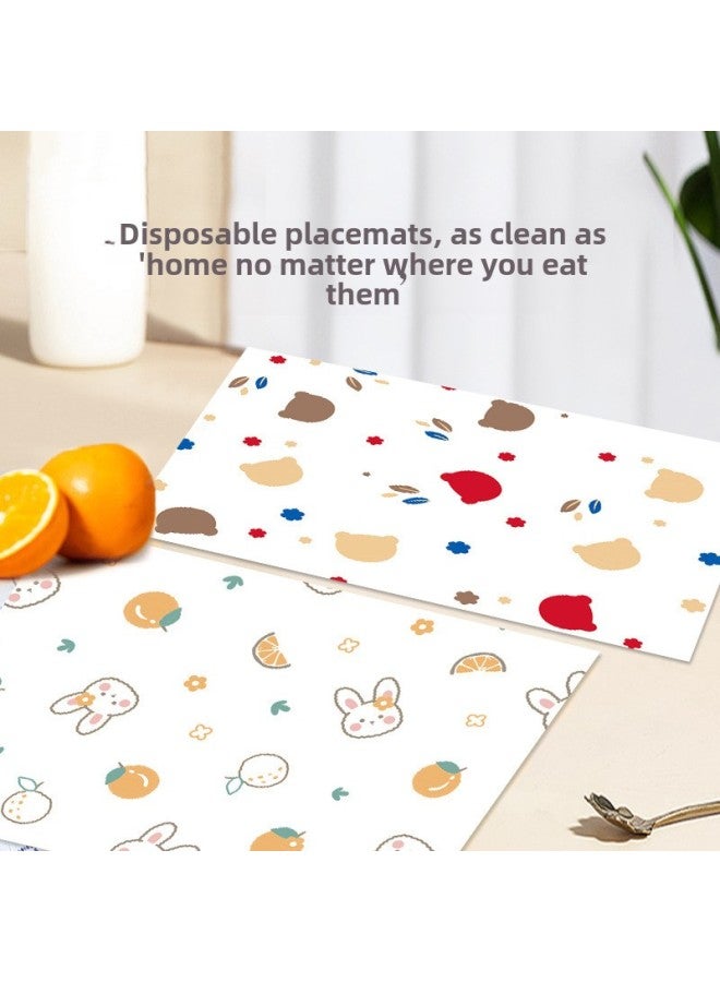 Disposable Placemat For Infants Household Oil-proof Children's Table Mat Disposable Disposable Table Mat For Daily Disposable-Color:-Specifications:Disposable Saliva Towel - Image 3
