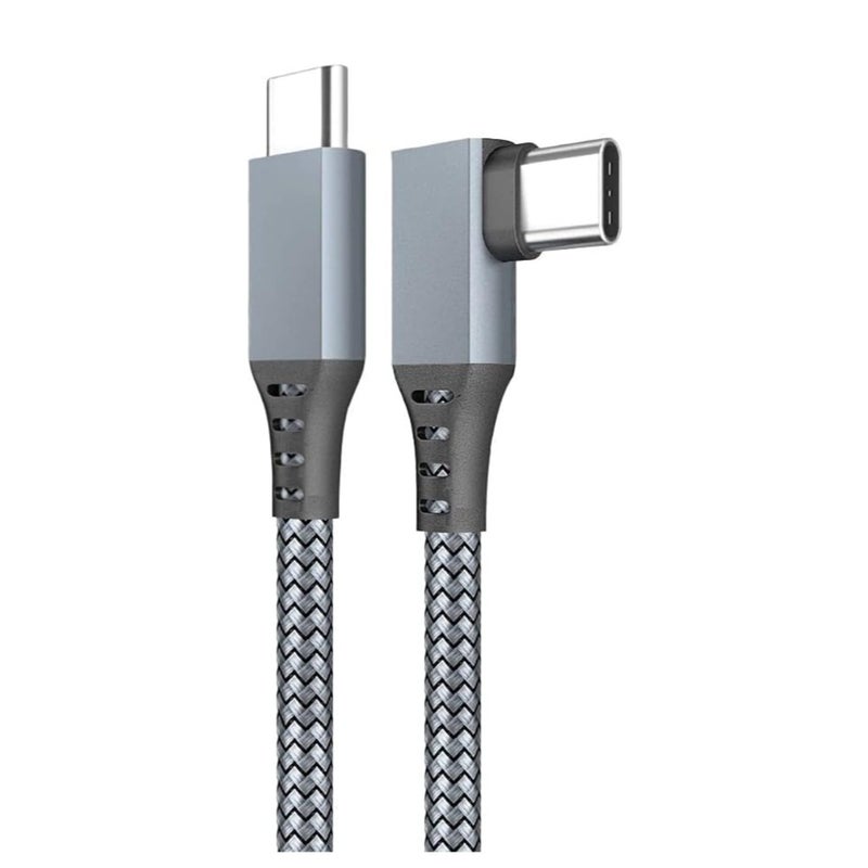 Zikra Extra Long Link Cable 16ft for Oculus Quest 2/ Quest VR Headset and Gaming PC, USB C to USB C Fast Charging Charger Cord Compatible with Samsung Galaxy S22 S21 S20 Plus Ultra Note 20 (Grey) - Image 1