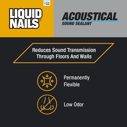 Liquid Nails سائل مسامير صوتي 28 أونصة. مادة مانعة للتسرب بيضاء داخلية تقلل من الصوت - Image 2