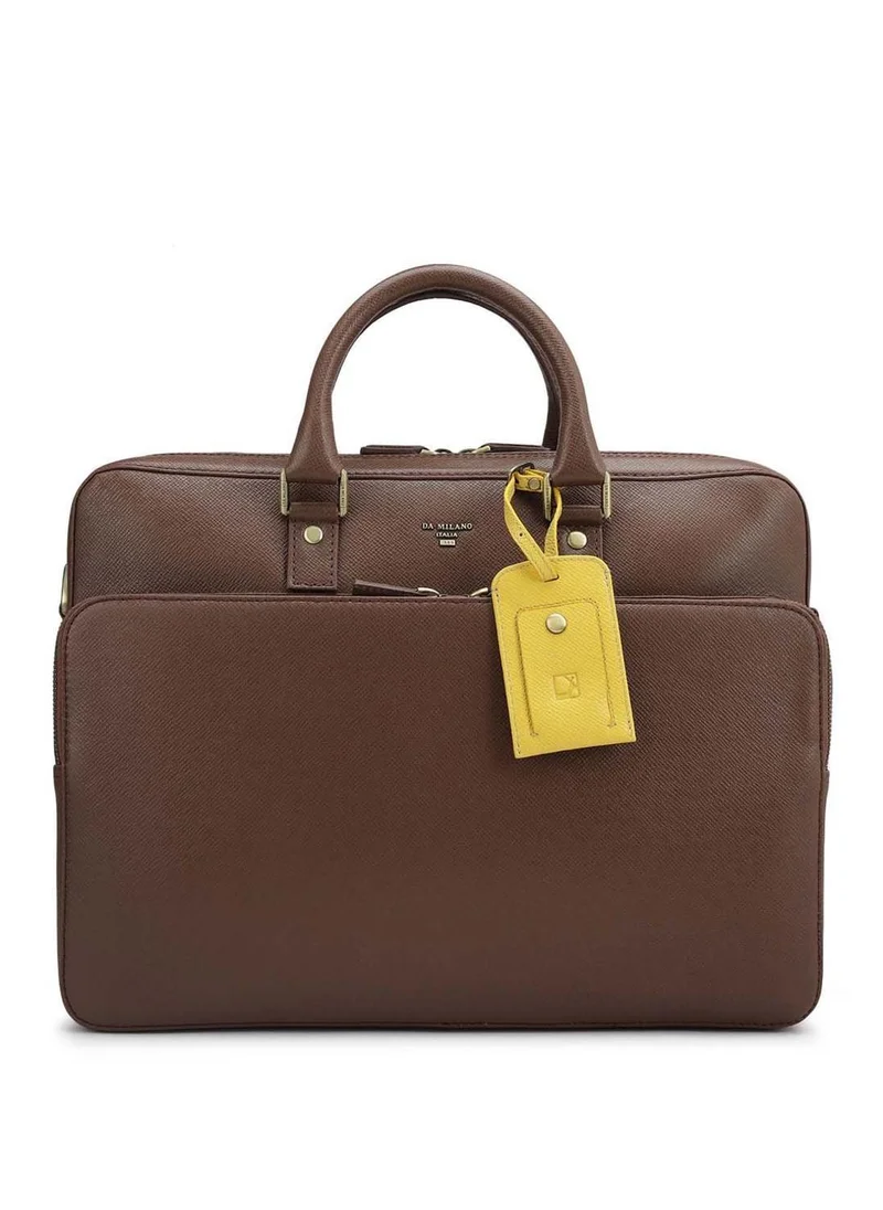 Da Milano Da Milano Monogram Patterned Leather Laptop Bag - Date (CB-10158)