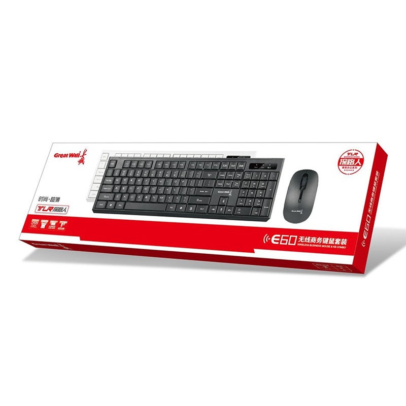 E60 Computer 2.4G Wireless Keyboard, Mouse And Suit All-In-One Office One-To-One Non-Serial Code - Image 5