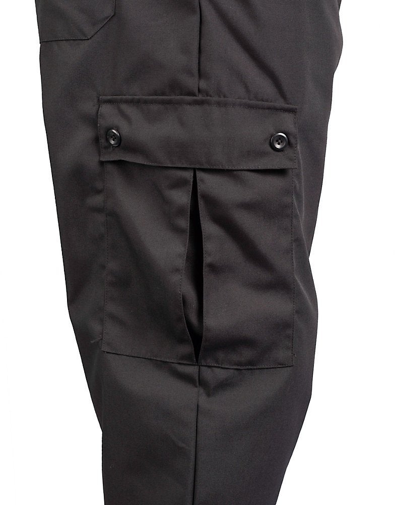 KNG Black Baggy Cargo Chef Pants for Men and Women – Drawstring Waist S - Image 5