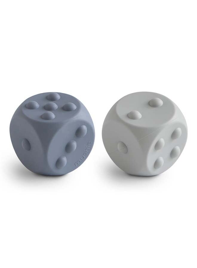 mushie لعبة ضغط النرد من موشي (مجموعة من 2) تريدويندز/ستون - Image 1