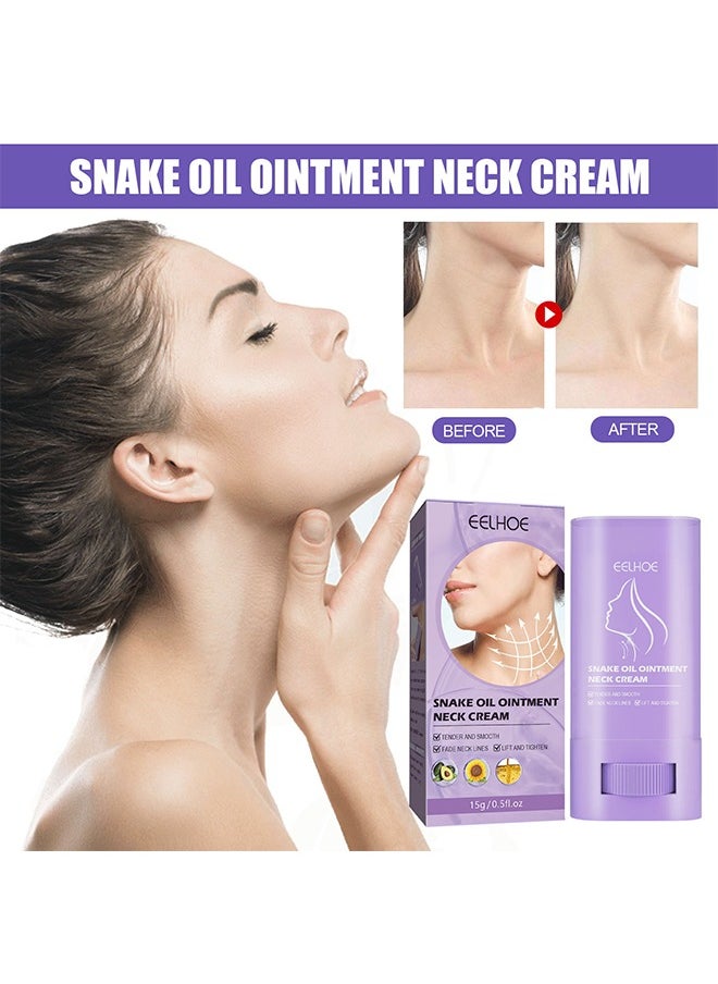 EELHOE Snake Oil Ointment Neck Cream, Firming and Lifting Neck Cream, Neck and Body Firming Lotion for Anti-Aging, Reducing Wrinkles, Removing Double Chin  - Image 1