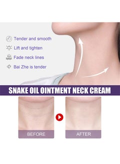 EELHOE Snake Oil Ointment Neck Cream, Firming and Lifting Neck Cream, Neck and Body Firming Lotion for Anti-Aging, Reducing Wrinkles, Removing Double Chin  - Image 5
