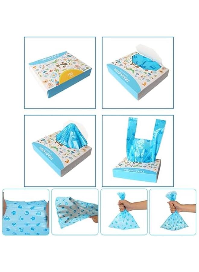 HOOKOR Diaper Disposal Bag, Unscented Diaper Bags Disposable, Biodegradable Diaper Trash Bags for Nappies, Rubbish, Dog , Convenient and Quick Diaper Disposal Essential for Travel (180) - Image 2