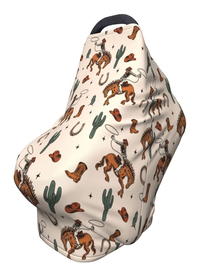 Sozzjile Western Car Seat Covers Baby Multi-Use Car Seat Canopy Carrier Cover, Breathable Breastfeeding Cover Western Baby Stuff Boys & Girls - Image 1