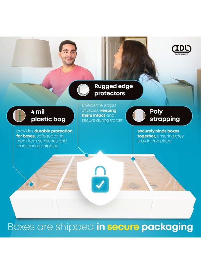 IDL Packaging 16"L x 8"W x 4"H Medium Cardboard Box (Pack of 25) for Moving, Shipping or Storage, Made in USA, 100% Recyclable, Brown. Packaging Boxes for USPS, UPS, FEDEX Shipping - Image 4