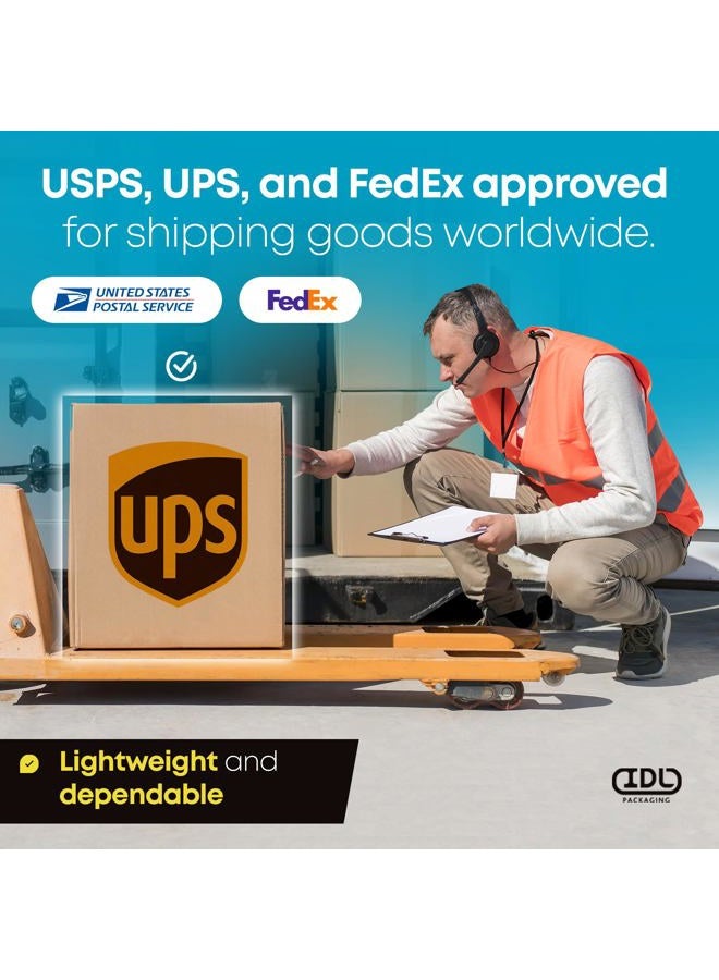 IDL Packaging 16"L x 8"W x 4"H Medium Cardboard Box (Pack of 25) for Moving, Shipping or Storage, Made in USA, 100% Recyclable, Brown. Packaging Boxes for USPS, UPS, FEDEX Shipping - Image 5