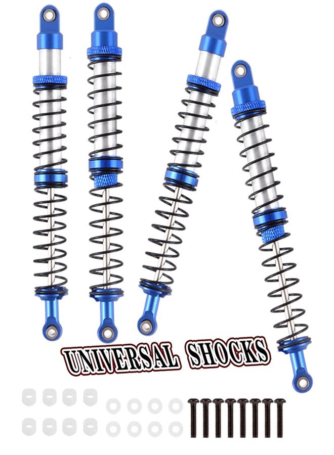 Rcarmumb 130mm Universal Shock Absorber Upgrades Part for 1/10 RC Scale Cars,Aluminum Alloy 7075 RC Adjustable Shocks Damper Universal Hops Up,4PCS,Navy Blue - Image 1