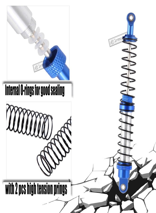 Rcarmumb 130mm Universal Shock Absorber Upgrades Part for 1/10 RC Scale Cars,Aluminum Alloy 7075 RC Adjustable Shocks Damper Universal Hops Up,4PCS,Navy Blue - Image 5