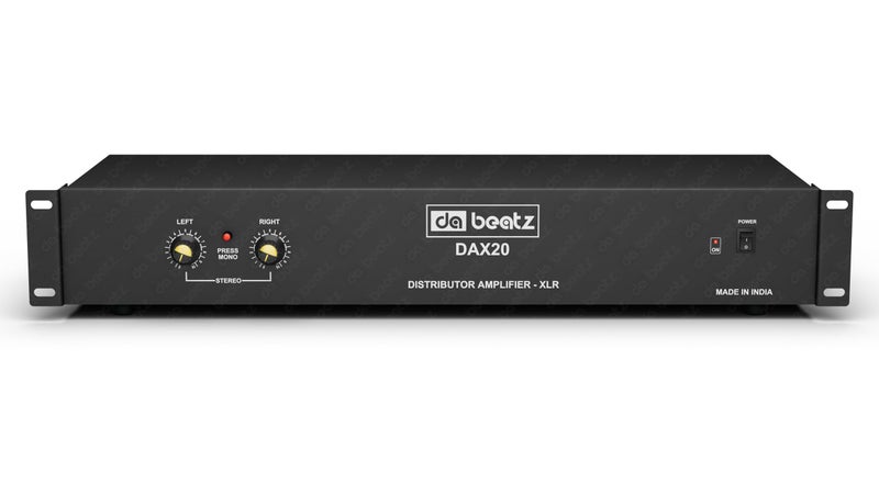 da.beatz. DaBeatz DAX20 Distributor Amplifier | XLR & 1/4” Balanced Input Output | DAX 20 Professional DJ Audio Processor | Sound Distributor for PA System Rack Mount | Amplifier for Events & Studio - Image 5
