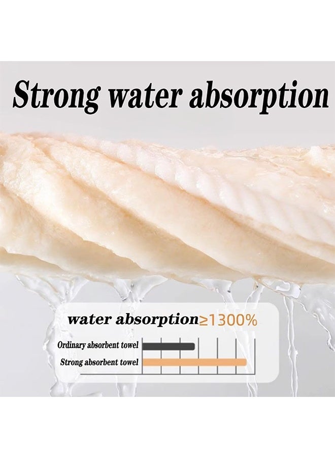 TodyJeyHo 2 ultra-fine fiber towels, home coral fleece towels, suitable for bathrooms and kitchens, size 30x60cm（Milk white+gray） - Image 2