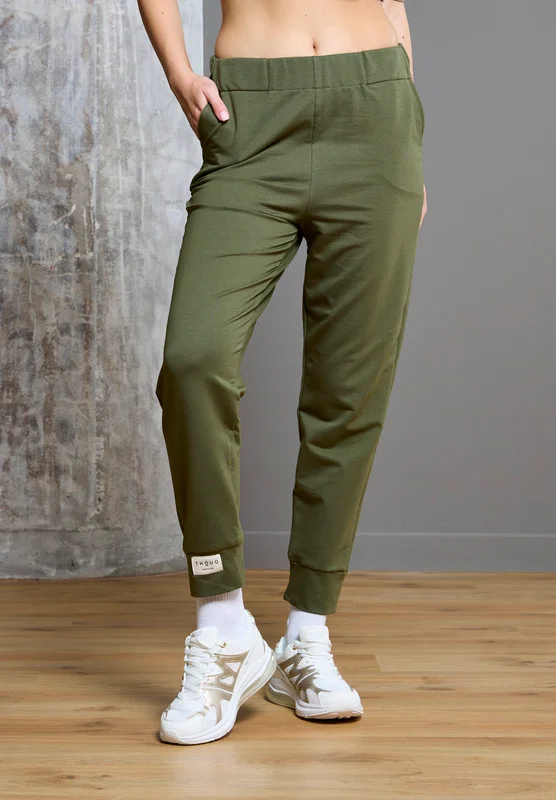 ذوق Tapered Hem Contrast Label Joggers